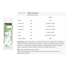 226ers No Kramp Shot tabla nutricional