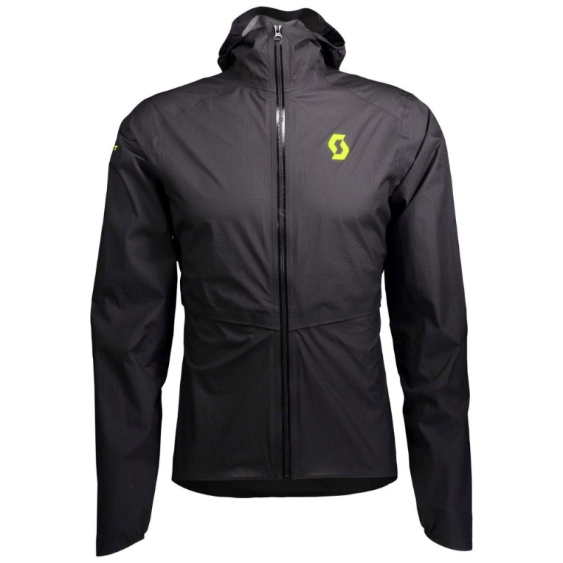 Chaqueta impermeable Scott RC Run WP hombre Black Yellow