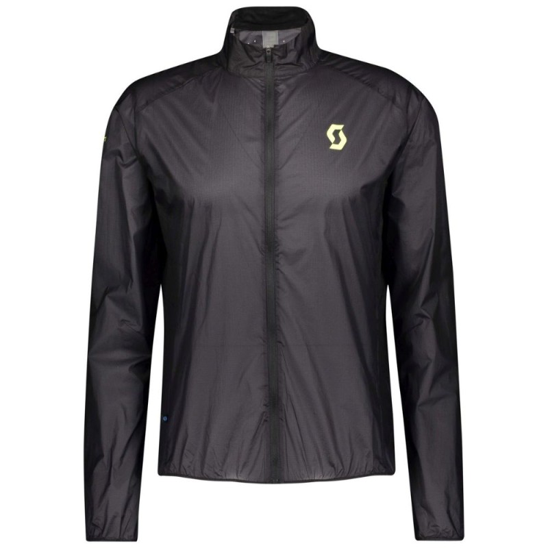 Chaqueta cortavientos Scott RC Run WB hombre Black Yellow