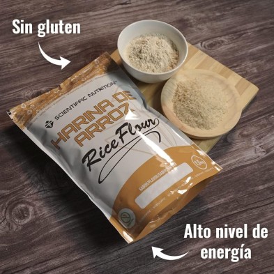 Scientiffic Nutrition Harina de arroz 1.5Kg Arroz con leche con arroz 100% natural