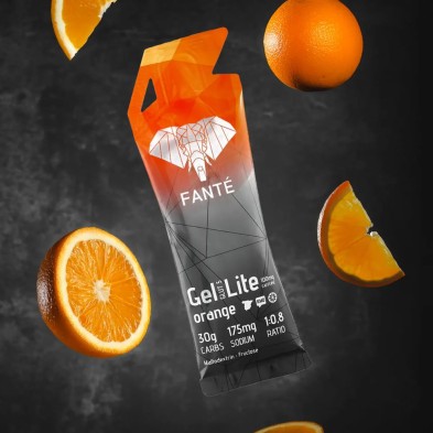 Gel energético Fanté Gel Lite 30 Glut 5 con cafeína elaborado con naranjas naturales recién exprimidas y de km 0