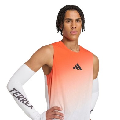 Camiseta sin mangas Adidas Terrex Xperior Pro Top Tank Hombre blanco naranja