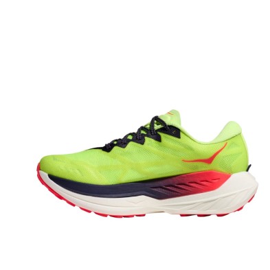 Zapatillas Hoka Rocket X Trail Hombre amarillo fluor rojo eléctrico