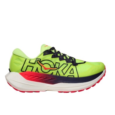 Zapatillas Hoka Rocket X Trail Hombre amarillo neón rojo