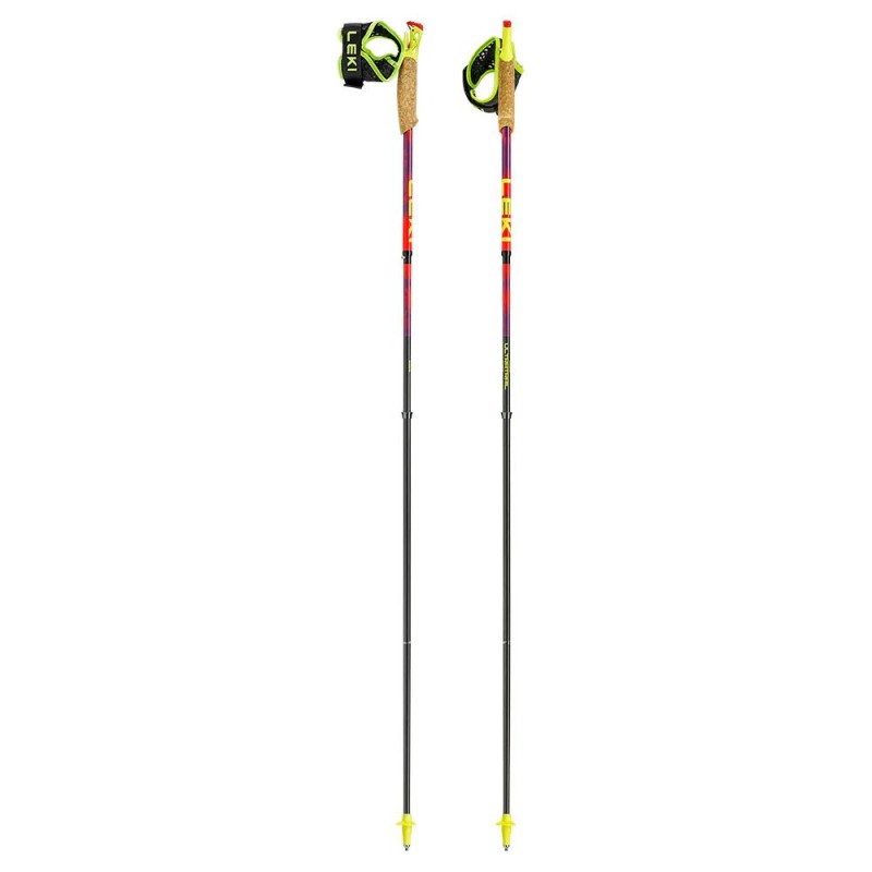 Bastones Leki Ultratrail FX. One SL Superlite (par) Bright Red/ Violet/ Neon Yellow