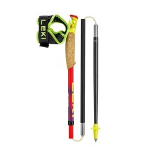 Bastones Leki Ultratrail FX. One (par) Bright Red/ Violet/ Neon Yellow plegable