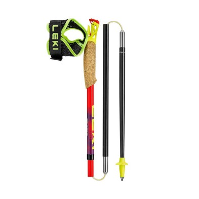 Bastones Leki Ultratrail FX. One (par) Bright Red/ Violet/ Neon Yellow plegable