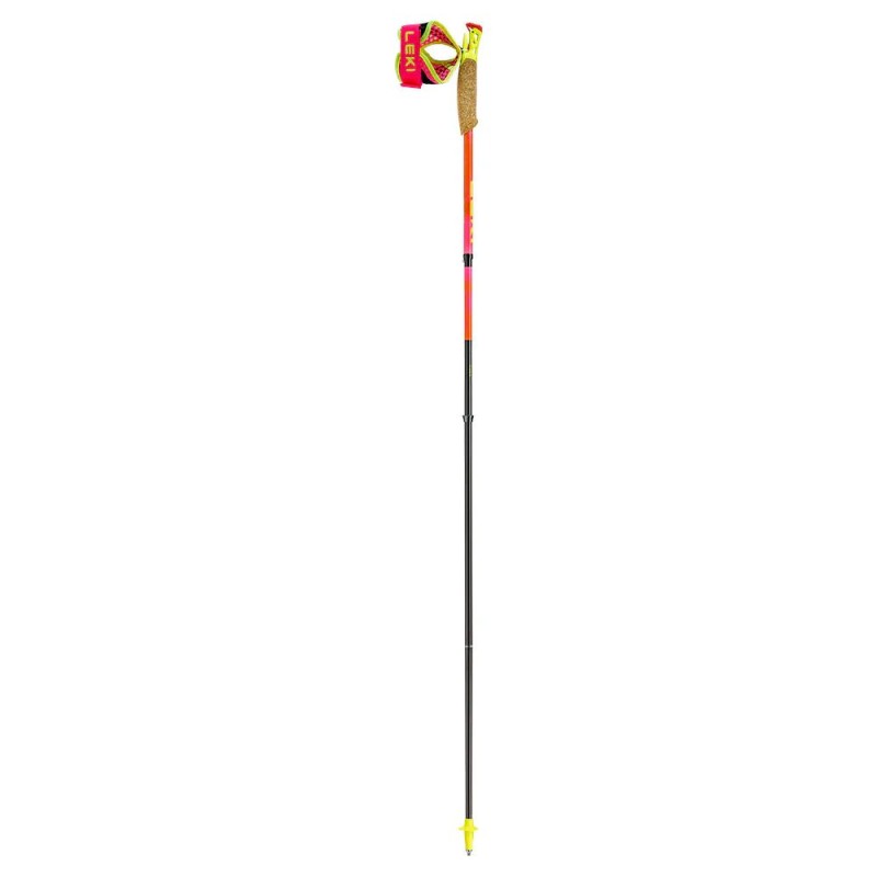 Bastones Leki Ultratrail FX. One SL (par) rosa fucsia, naranja y amarillo neon