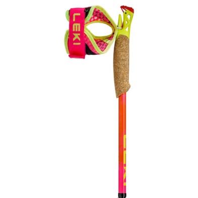 Bastones Leki Ultratrail FX. One Superlite (par) Neon Pink/ Pastel Orange/ Neon Yellow empuñadura rosa y amarillo