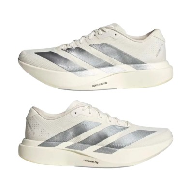 Zapatillas Adidas Adizero Evo SL Woven Hombre blanco roto plateado par