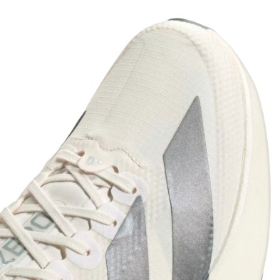 Zapatillas Adidas Adizero Evo SL Woven Hombre Core White Halo Silver empeine téxtil con cordones