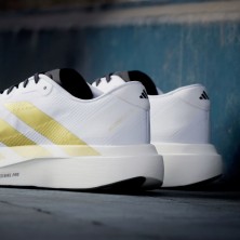 Zapatillas Adidas Adizero Evo SL Woven Hombre Cloud White Matte Gold Core Black mediasuela superligera