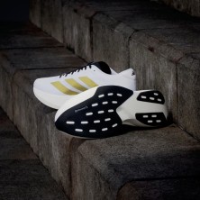 Zapatillas Adidas Adizero Evo SL Woven Hombre Cloud White Matte Gold Core Black suela continental