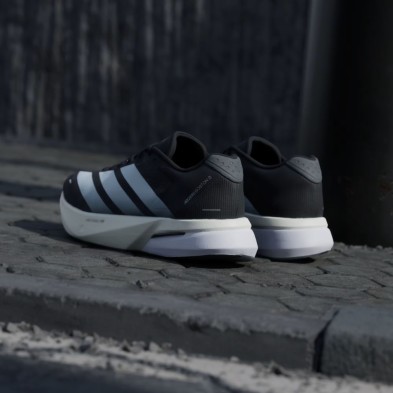 Zapatillas Adidas Adizero Boston 13 Hombre Core Black Cloud White Grey Five talón reforzado
