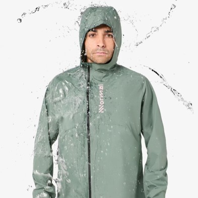 Chaqueta impermeable Nnormal Trail Rain hombre verde