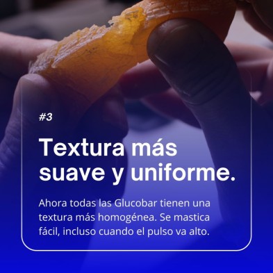 Barrita Nutrinovex Glucobar Plátano con sodio textura más suave y uniforme
