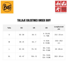 tallaje calcetines buff