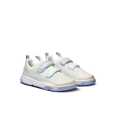 Zapatillas On Running THE ROGER Kids unisex Ivory/ Nimbus  cierres adhesivos tipo velcro