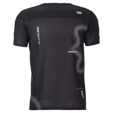 Camiseta manga corta Scott RC Run hombre negro y gris spray
