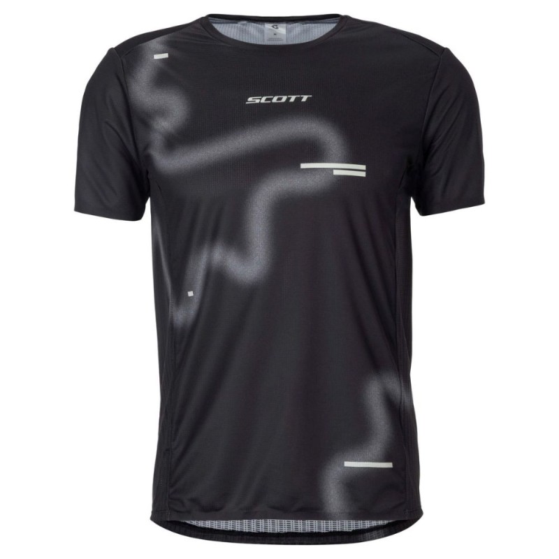 Camiseta manga corta Scott RC Run hombre Black Spray Grey