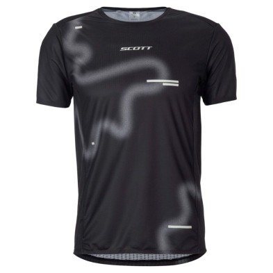 Camiseta manga corta Scott RC Run hombre Black Spray Grey