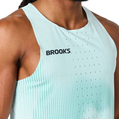 Camiseta tirantes Brooks Pro Kit Singlet hombre Soundwave Mavericks ultraligera y técnica