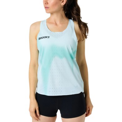 Camiseta tirantes Brooks Pro Kit Singlet mujer Soundwave Mavericks corte semientallado