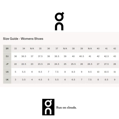 On running tallaje calzado mujer
