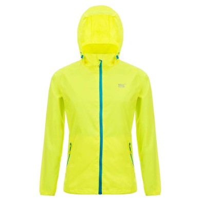 Chaqueta impermeable Origin Neon Yellow 10.000 mm Mac in a Sac frontal capucha