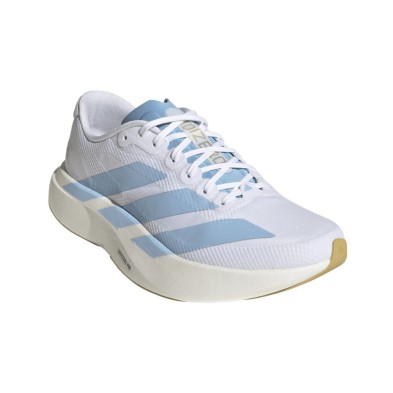 Zapatillas Adidas Adizero Evo SL Woven mujer White Clear Blue Matte Gold