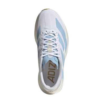 Zapatillas Adidas Adizero Evo SL Woven mujer blanco azul cielo dorado