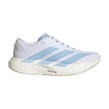 Zapatillas Adidas Adizero Evo SL Woven mujer White Clear Blue Matte Gold