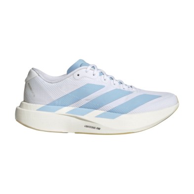 Zapatillas Adidas Adizero Evo SL Woven mujer White Clear Blue Matte Gold