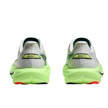 Zapatillas Hoka Mach 7 hombre Frost Neon Yuzu caucho Durabrasion Rubber en el talón