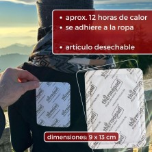 Parches calentadores Thermopad Body Warmer 10 unidades 12 horas de calor natural