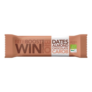 Barrita ecológica Bite Boost Win Bio Energy Bar Dates Almond Chocolate Carob
