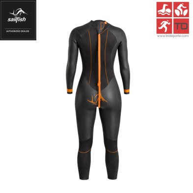 Neopreno Sailfish Ignite 3 mujer negro y naranja
