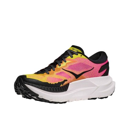 Zapatillas Hoka Mafate X mujer amarillo neon y rosa neon