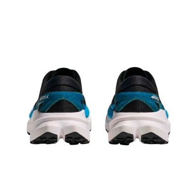 Zapatillas Hoka Mafate X Hombre Neon Hoka Black/ Skyward Blue talones
