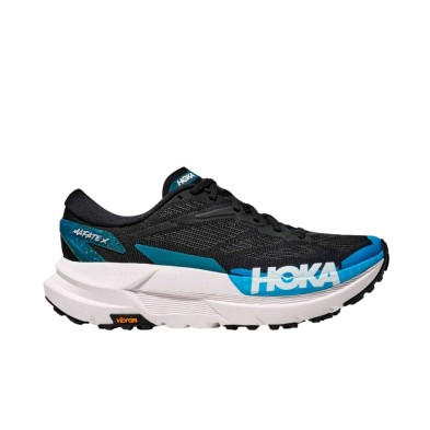 Zapatillas Hoka Mafate X Hombre Neon Hoka negro azul logo blanco