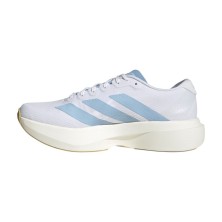 Zapatillas Adidas Adizero Evo SL Woven Hombre White/ Clear Blue/ Matte Gold