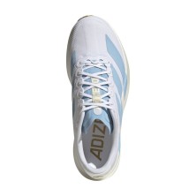 Zapatillas Adidas Adizero Evo SL Woven Hombre White/ Clear Blue/ Matte Gold