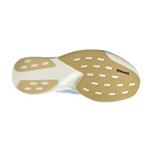 Zapatillas Adidas Adizero Evo SL Woven Hombre White/ Clear Blue/ Matte Gold suela continental