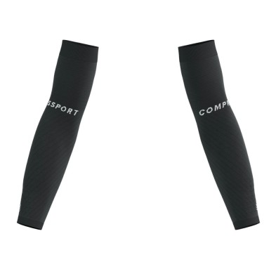 Manguitos Compressport Armforce negro logo blanco