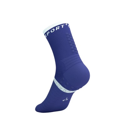 Calcetines Compressport PRO Marathon V2.0 Orient Blue Star White para entrenos y carreras largas
