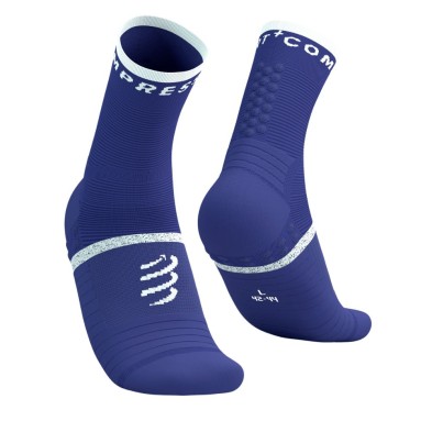 Calcetines Compressport PRO Marathon V2.0 azul y blanco