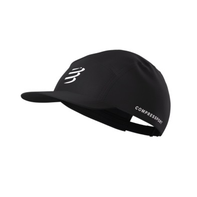 Gorra running Compressport 5 Panel Black
