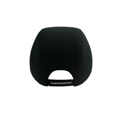 Gorra running Compressport Pro Racing Cap unisex Black  ajuste con velcro antirrozaduras