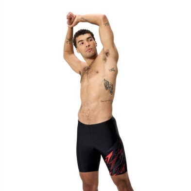 Bañador swim fast Speedo Medley Logo hombre Black Red