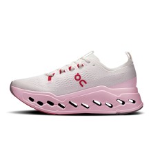 Zapatillas On Running Cloudsurfer max Mujer Ivory Peony fluidez y suavidad